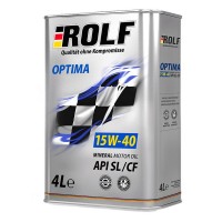 Масло моторное 15W-40 ROLF Optima API SL/CF (4л) 322237