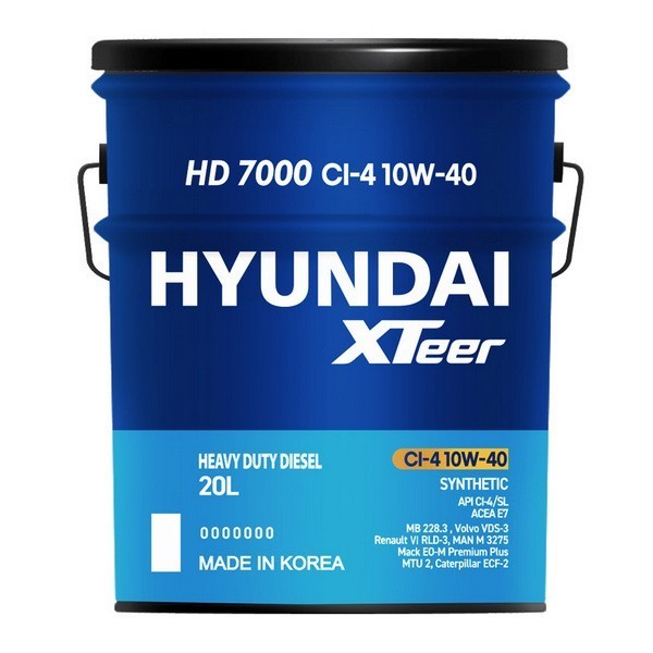 HYUNDAI Xteer HD 7000 CI-4 10W-40 Масло моторное (20л) 1120015