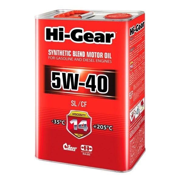 HI-GEAR 5W-40 SL/CF Масло моторное (4л) HG1144