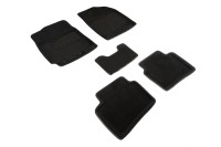 Ворсовые 3D коврики HYUNDAI SOLARIS 2010-2016 (Черные) комплект SEINTEX 83436