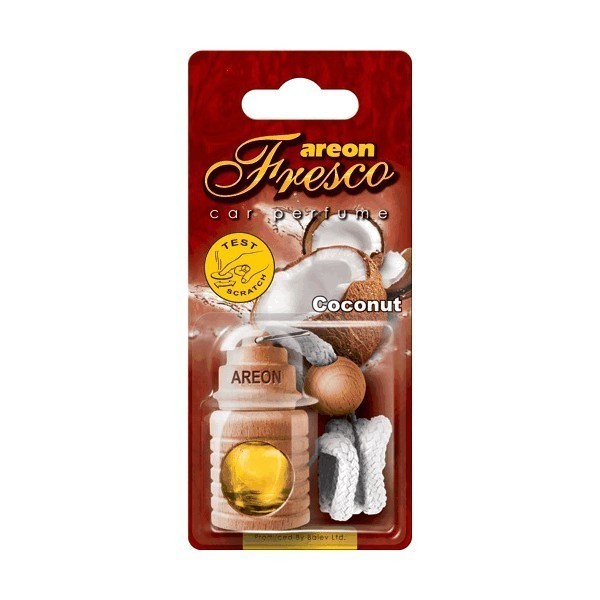 Ароматизатор для автомобиля AREON "FRESCO" COCONUT (кокос) FRTN10