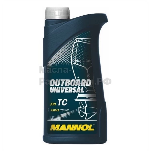 Масло моторное для лодочных моторов MANNOL Outboard Universal NMMA TC-W2 (1л) 1421
