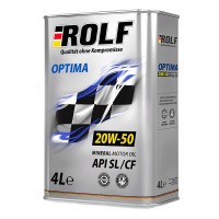 Масло моторное 20W-50 ROLF Optima API SL/CF (4л) 322247