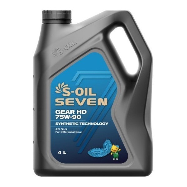 Масло для МКПП и редукторов S-oil SEVEN GEAR HD 75W90 GL-5 (4л) E108227 DRAGON