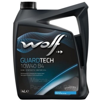 WOLF GUARDTECH 10W-40 SL/CF A3/B4 Масло моторное (4л) 8303814