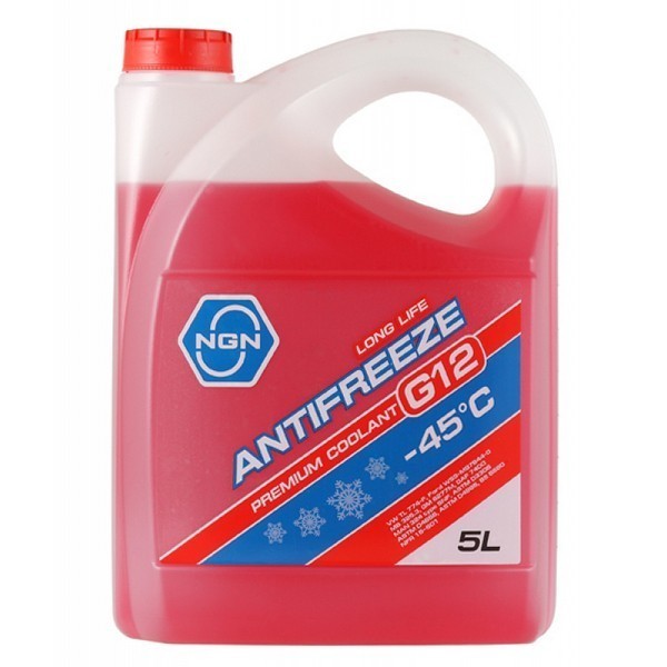 NGN ANTIFREEZE G12 -45 Антифриз красный готовый (5л) V172485339