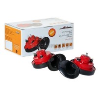 Сигнал звуковой рупорный 90мм 410/510Гц 118дБ 12В LOW/HIGH (комплект) AIRLINE AHR12R02