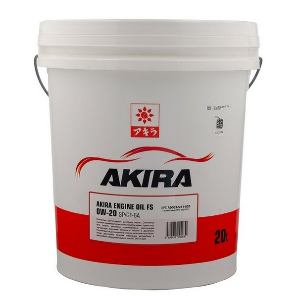 Масло моторное AKIRA ENGINE OIL FS SP/GF-6A 0W-20 (20л) A00032231-020