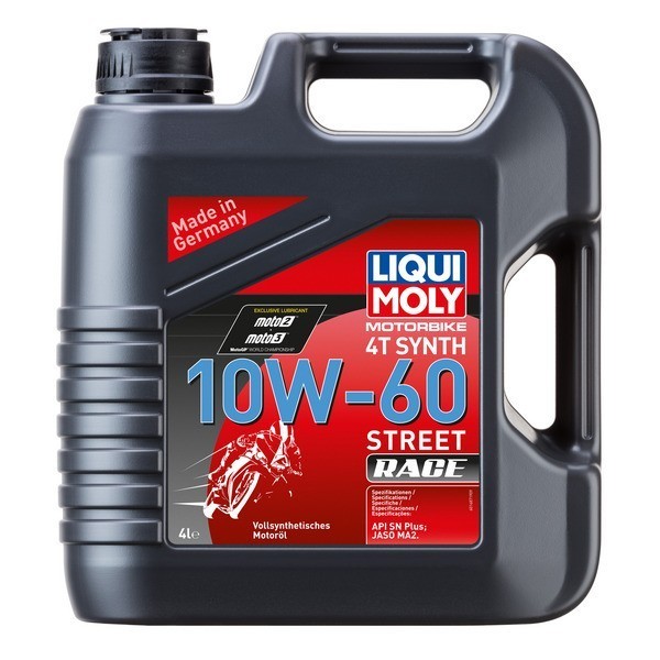 LIQUI MOLY Synth Street Race 4T 10W-60 SL MA-2 Масло моторное (4л) 1687