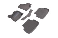 SEINTEX Ворсовые 3D коврики SKODA OCTAVIA A7 серые (комплект) 90565