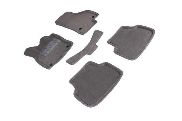 SEINTEX Ворсовые 3D коврики SKODA OCTAVIA A7 серые (комплект) 90565