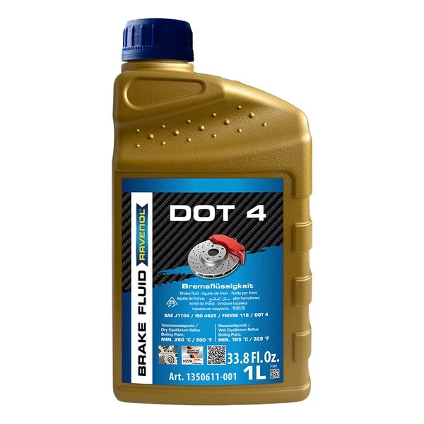Тормозная жидкость RAVENOL DOT 4 (1л) 135061100101555