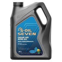 Масло для МКПП и редукторов S-oil SEVEN GEAR HD 80W90 GL-5 (4л) E107804 DRAGON
