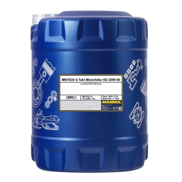 MANNOL 7830 масло моторное 4-Takt Motorbike HD 20W-50 (10л) 6001