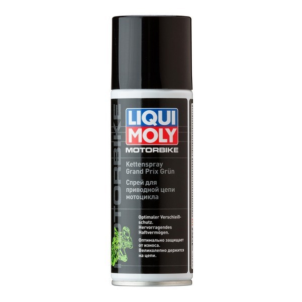 Спрей для приводной цепи мотоциклов (зеленый) Liqui Moly Motorrad Kettenspray Grand Prix Grun 200 мл 7637