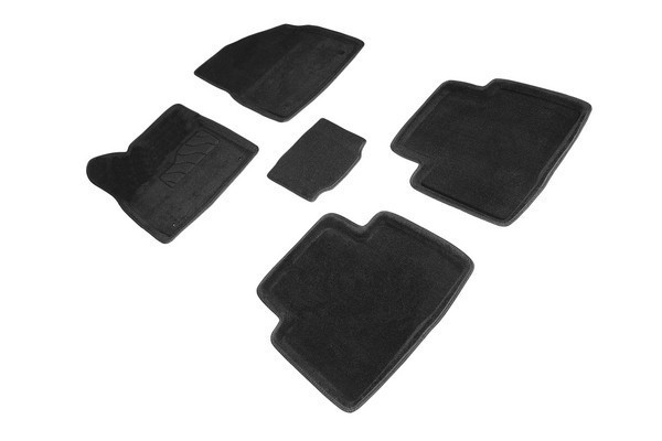 Коврики ворсовые 3D Chery EXEED TXL / Chery TIGGO 7 Pro 2020-н.в. черные (комплект) SEINTEX 98037