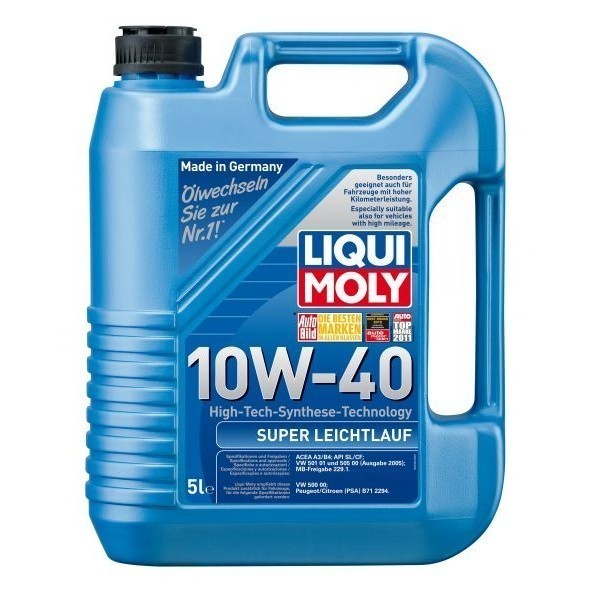 Масло моторное Liqui Moly Super Leichtlauf 10W-40 (5л) + Фонарик