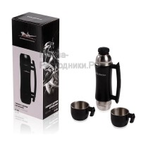 Термос с двумя кружками 500 мл., черный AIRLINE IT06