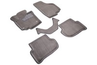 SEINTEX Ворсовые 3D коврики SKODA YETI 2008- серые (комплект) 84753