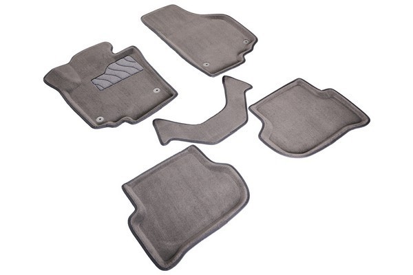 SEINTEX Ворсовые 3D коврики SKODA YETI 2008- серые (комплект) 84753