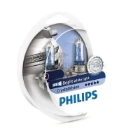 Автолампы H11/W5W 12362 CV 12V SM CRISTAL VISION 12362CVSM PHILIPS (комплект 2х2 шт)