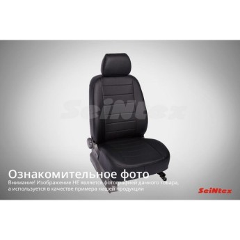 Чехлы экокожа Ромб RENAULT DUSTER 2015- сплошн 5 подгол 2015- черный (комплект) SEINTEX 90002