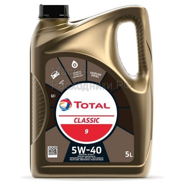 Масло моторное TOTAL CLASSIC 9 5W-40 (5л) 213696