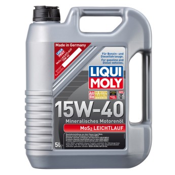 LIQUI MOLY MoS2 Leichtlauf 15W-40 SL/CF A3/B4 Масло моторное минерал. (5л) 2571
