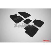 Ворсовые 3D коврики KIA Optima III 2010-2015 (Черные) комплект SEINTEX 87325