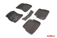 SEINTEX Ворсовые 3D коврики SUBARU FORESTER III 2008-2012 серые (комплект) 84756