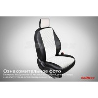 SEINTEX Чехлы на HYUNDAI CRETA 40/60 2016- (Экокожа Ромб) белый комплект (91203)
