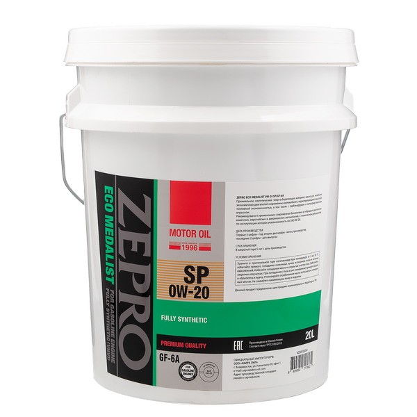 Масло моторное ZEPRO ECO MEDALIST FS SP/GF-6A 0W-20 (20л) 4250-020-0