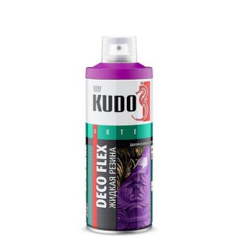5301 KUDO Краска для декоративных работ (жидкая резина) DECO FLEX белая (520 мл) KU5301