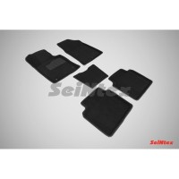 Ворсовые 3D коврики HYUNDAI Sonata VII (LF) 2014- (Черные) комплект SEINTEX 87327