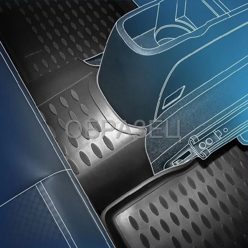 NOVLINE Коврики салона DAEWOO GENTRA 13-, комплект 4шт (полиуретан) 3D / CARDAE10001