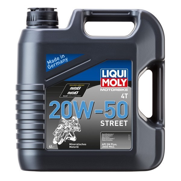 Моторное масло для 4-тактных мотоциклов Liqui Moly Motorbike 4T Street 20W-50 (4л) (арт. 1696)