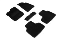 Ворсовые коврики 3D Chevrolet NIVA 2002-2020 / Lada Niva Travel 2020-н.в. черные (комплект) 96240 SEINTEX