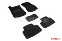 Ворсовые коврики 3D Mercedes-Benz GLB-class X247 2019-н.в. черные (комплект) 95632 SEINTEX