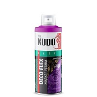 5302 KUDO Краска для декоративных работ (жидкая резина) DECO FLEX черная (520 мл) KU5302