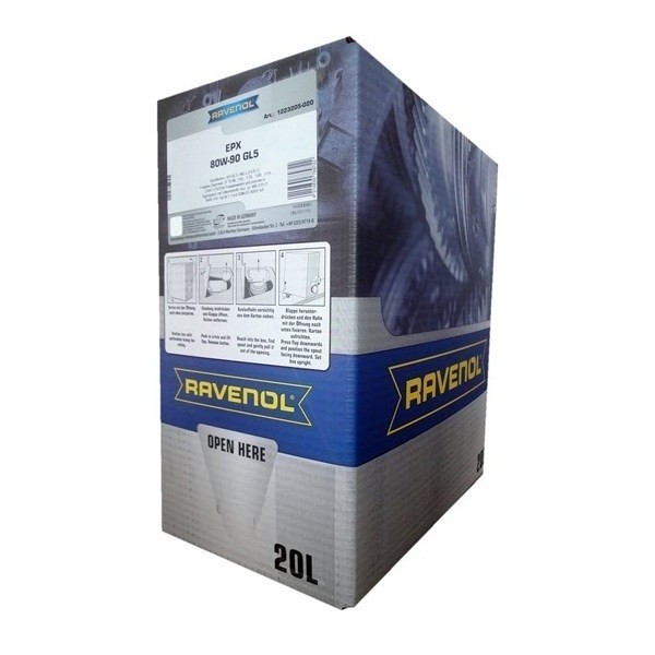 Масло трансмиссионное Ravenol Getriebeoel EPX SAE 80W-90 GL-5 (20л) ecobox 1223205B2001888