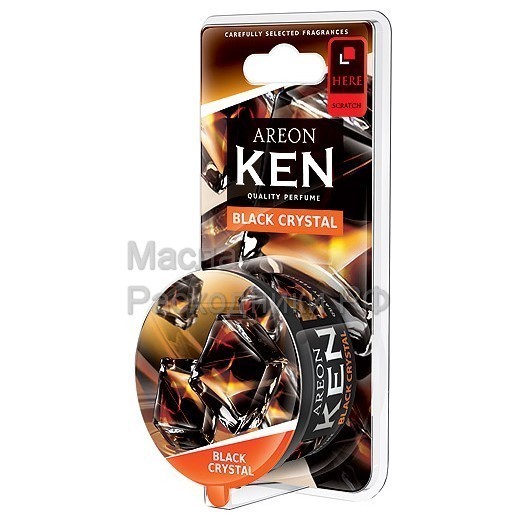 Ароматизатор для автомобиля AREON "KEN BLISTER" BLACK Crystal (черный кристал) AKB03