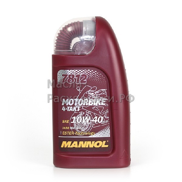 Масло моторное для 4-тактных двигателей MANNOL Motorbike 4-Takt 10W-40 (1л)