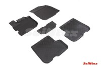 Резиновые коврики с высоким бортом для Renault Logan II 2 рестайл 2020-н.в. (комплект) 95054 SEINTEX