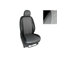 Чехлы из экокожи Ромб на Hyundai Tucson IV 2020-н.в. 40/60 серый (комплект) SEINTEX 97089