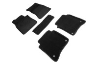 Ворсовые коврики 3D Mercedes-Benz S-Class W223 long 2021-н.в. черные (комплект) 96337 SEINTEX