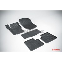 Коврики резиновые с рисунком "Сетка" MERCEDES-BENZ M-Class W164 2005-2012 (комплект) SEINTEX 00896