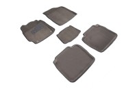 SEINTEX Ворсовые 3D коврики TOYOTA CAMRY VII 2012- серые (комплект) 85807