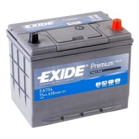 EXIDE АКБ Premium (EA754) 75 А/ч (-/+) 12V / 630A Азия