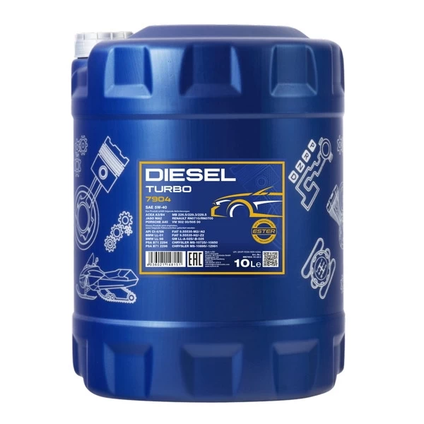 MANNOL 7904 масло моторное Turbo Diesel 5W-40 CI-4/SN B4/A3 (10л) 790410