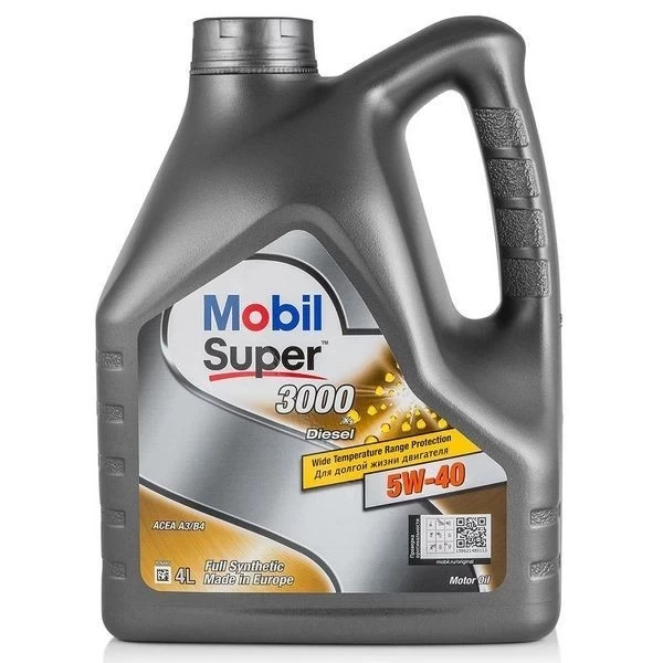 Масло моторное Mobil Super 3000 X1 DIESEL 5W-40 (4л) 152572